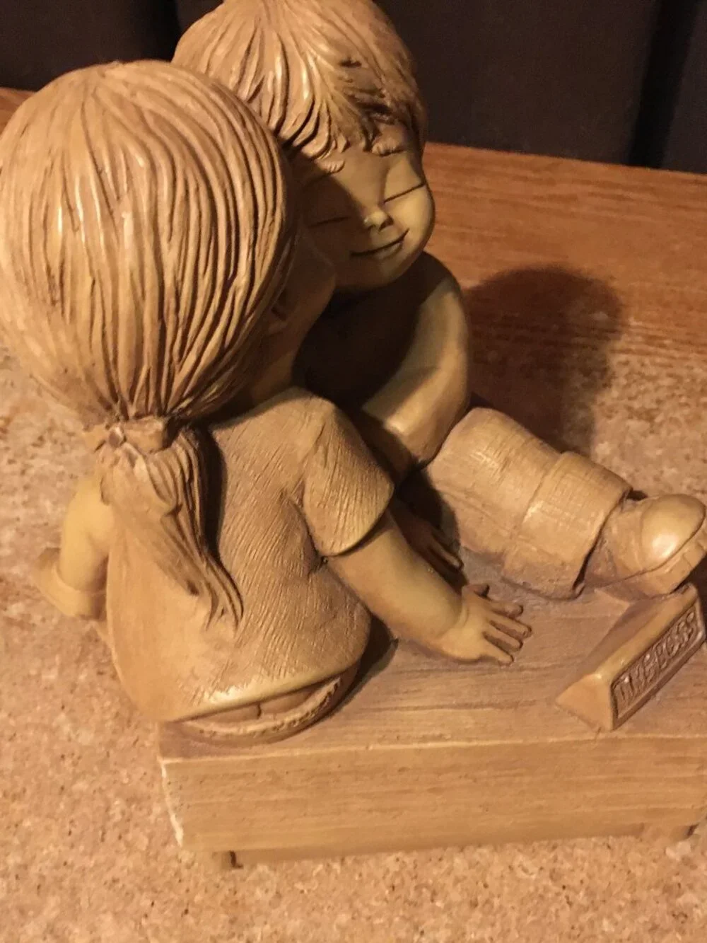 FANNYKINS FIGURINE BILL MACK SOLAR STATUARY THE BOSS BOY AND GIRL AT DESK